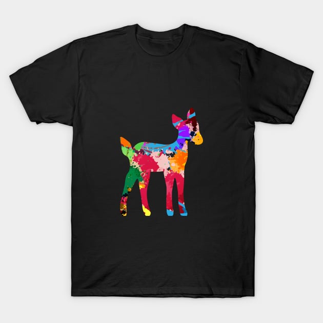 fawn Deer colorful happy gift T-Shirt by FrauK